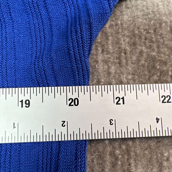 Ming Wang Dolman Sleeve Knit Tunic Top Sz S Blue Geometric Tonal Stripes NWOT - Picture 6 of 7